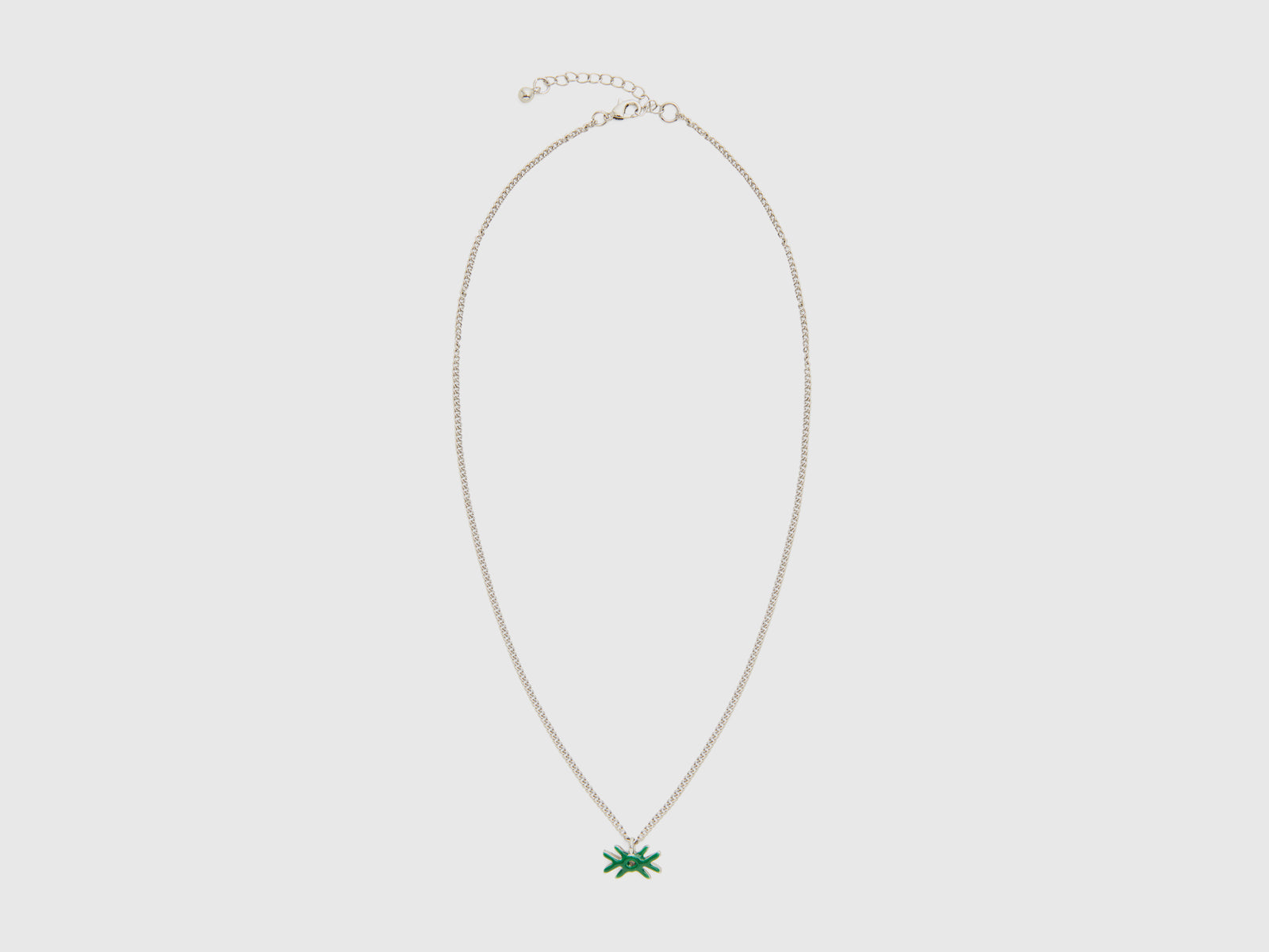 Collana con pendente logo da donna verde | Benetton Outlet