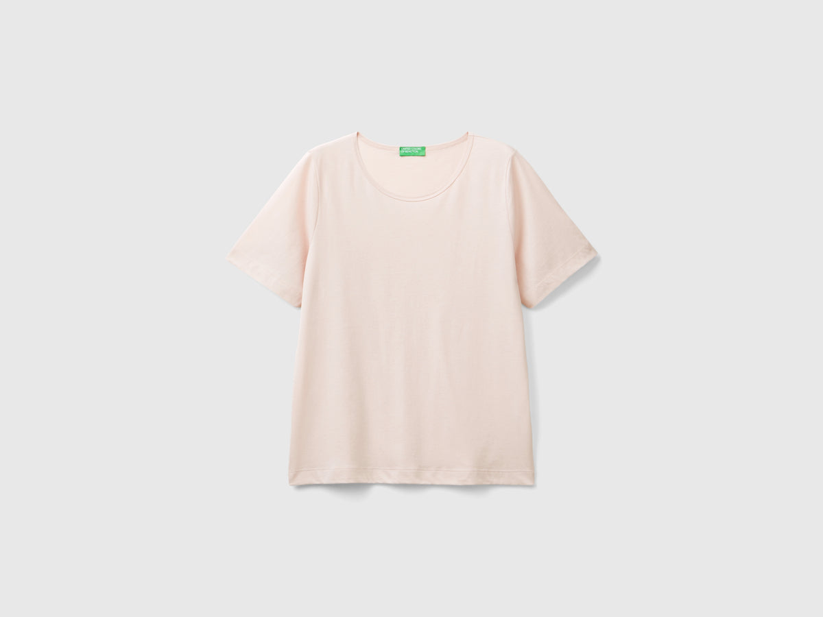 T-shirt rosa cipria a manica corta