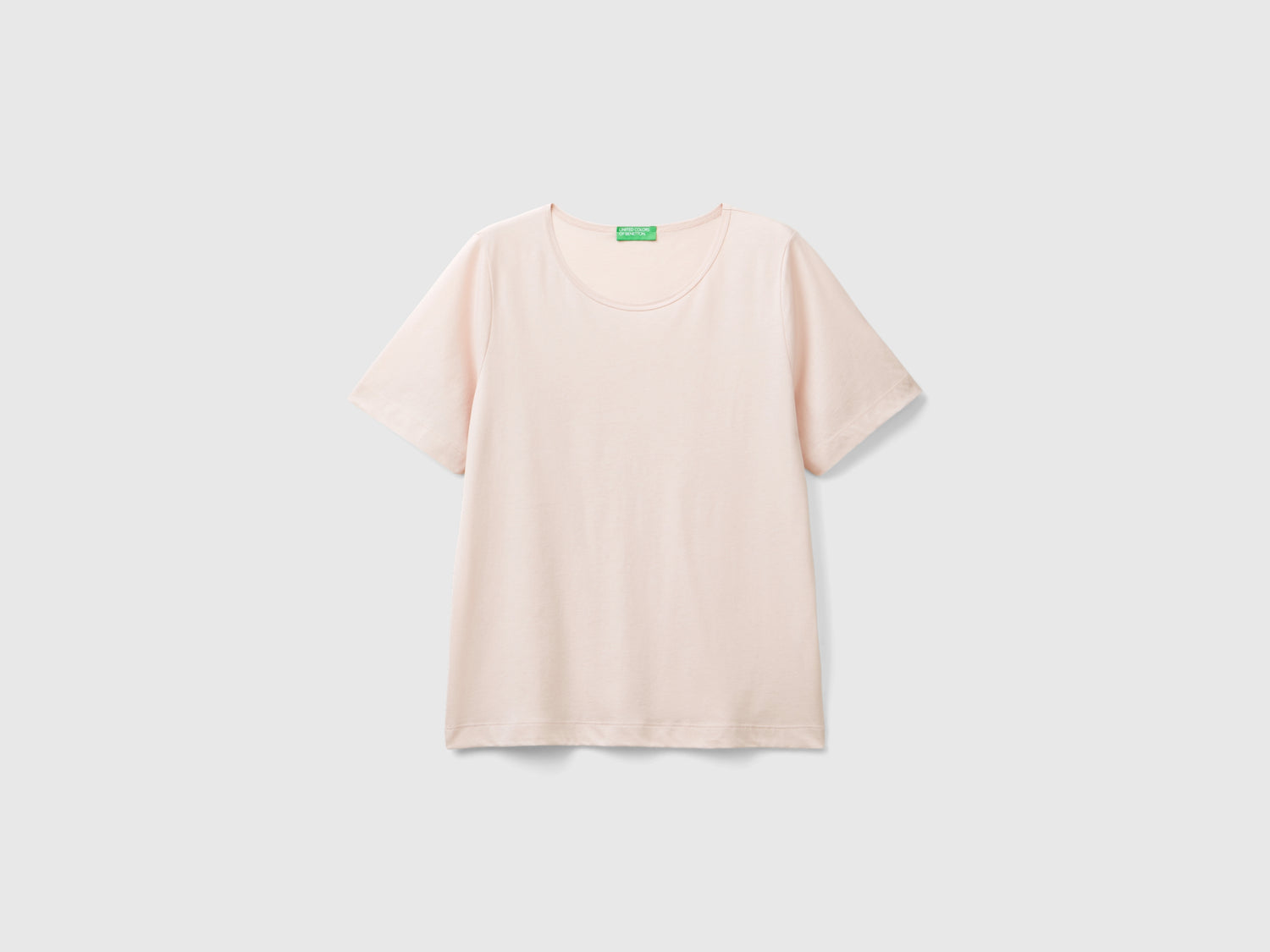 T-shirt rosa cipria a manica corta da donna rosa tenue | Benetton Outlet