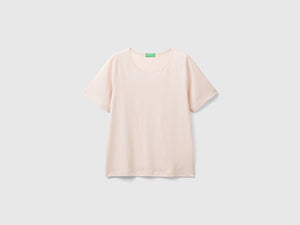 T-shirt rosa cipria a manica corta