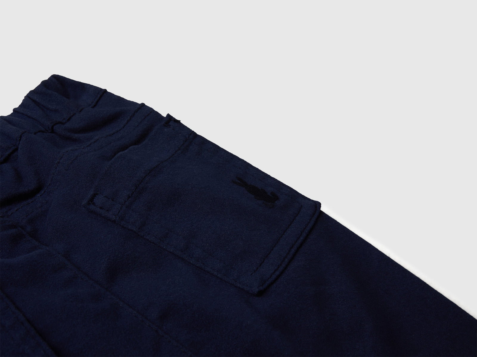 Pantaloni in misto cotone stretch da neonato blu scuro 3 | Benetton Outlet