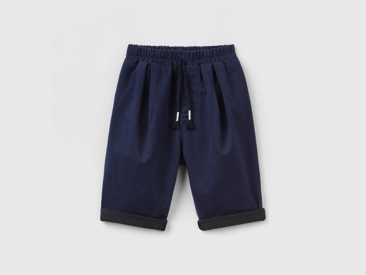 Pantaloni super stretch con coulisse da neonato blu scuro | Benetton Outlet