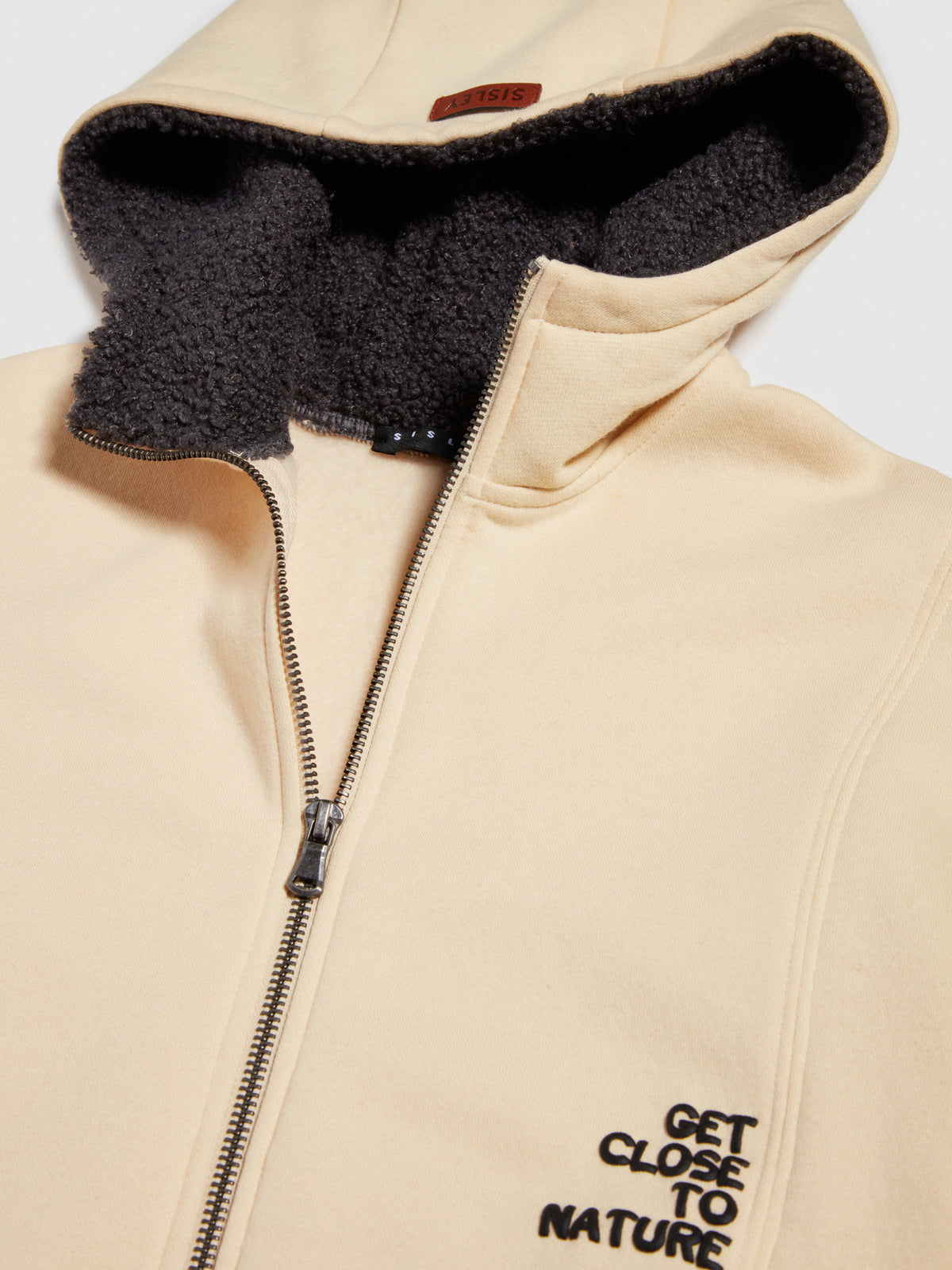 Felpa over con inserti teddy
