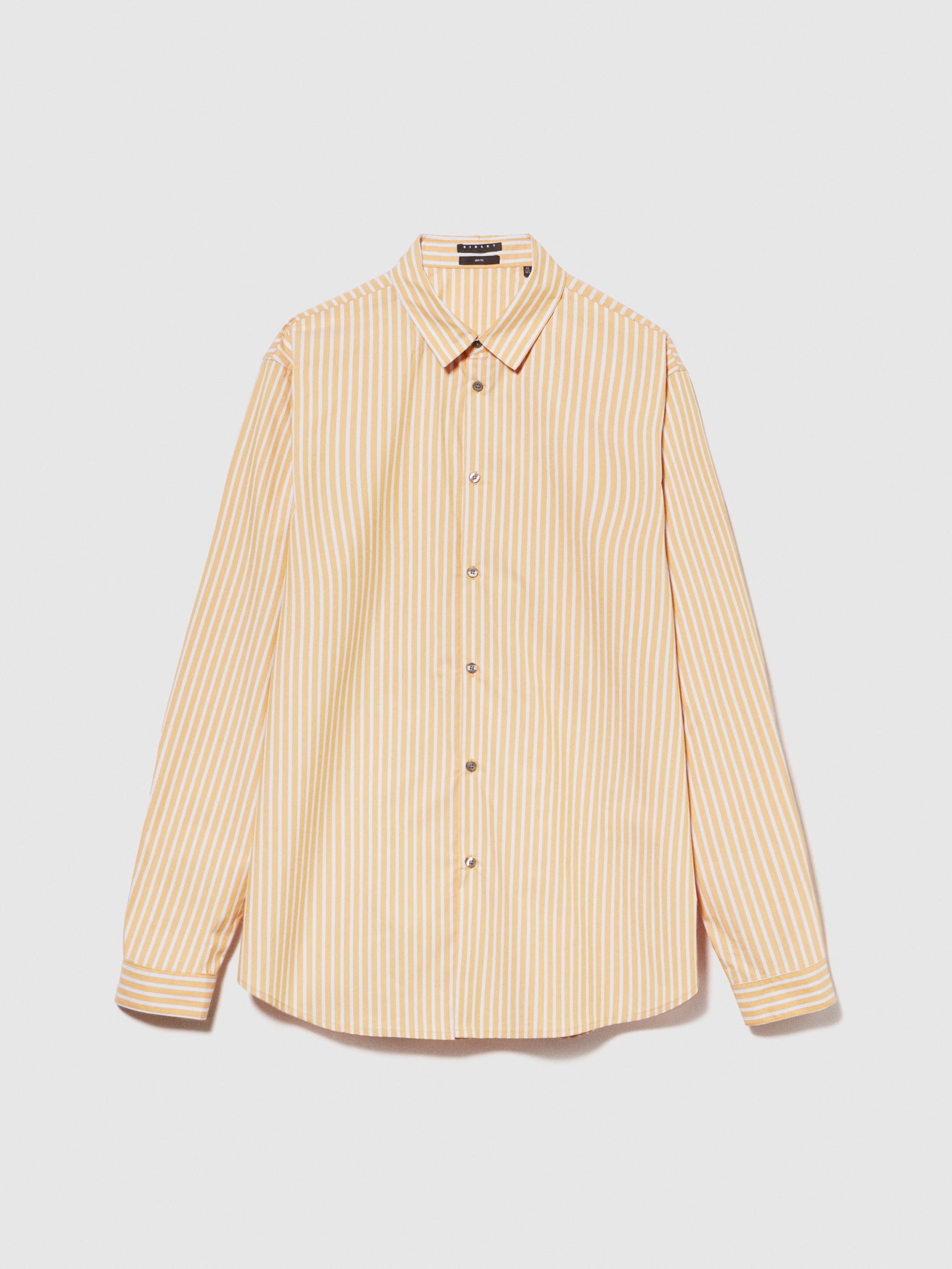 Camicia rigata da uomo giallo | Sisley Outlet