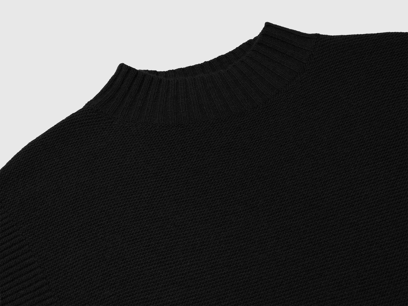 Gilet lupetto in misto lana da donna nero 3 | Benetton Outlet