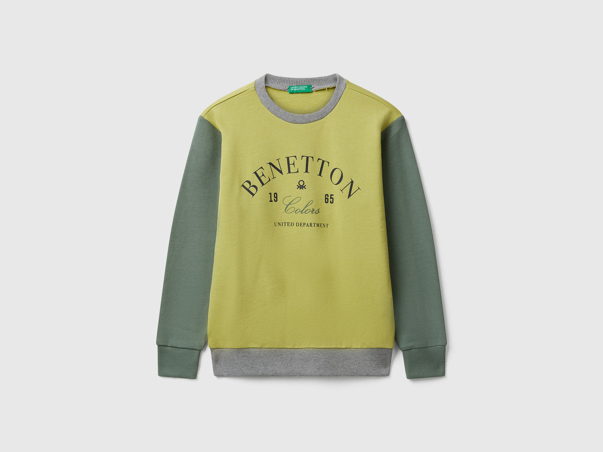 Felpa con logo in cotone