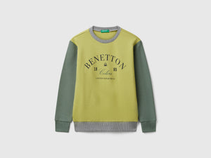 Felpa con logo in cotone