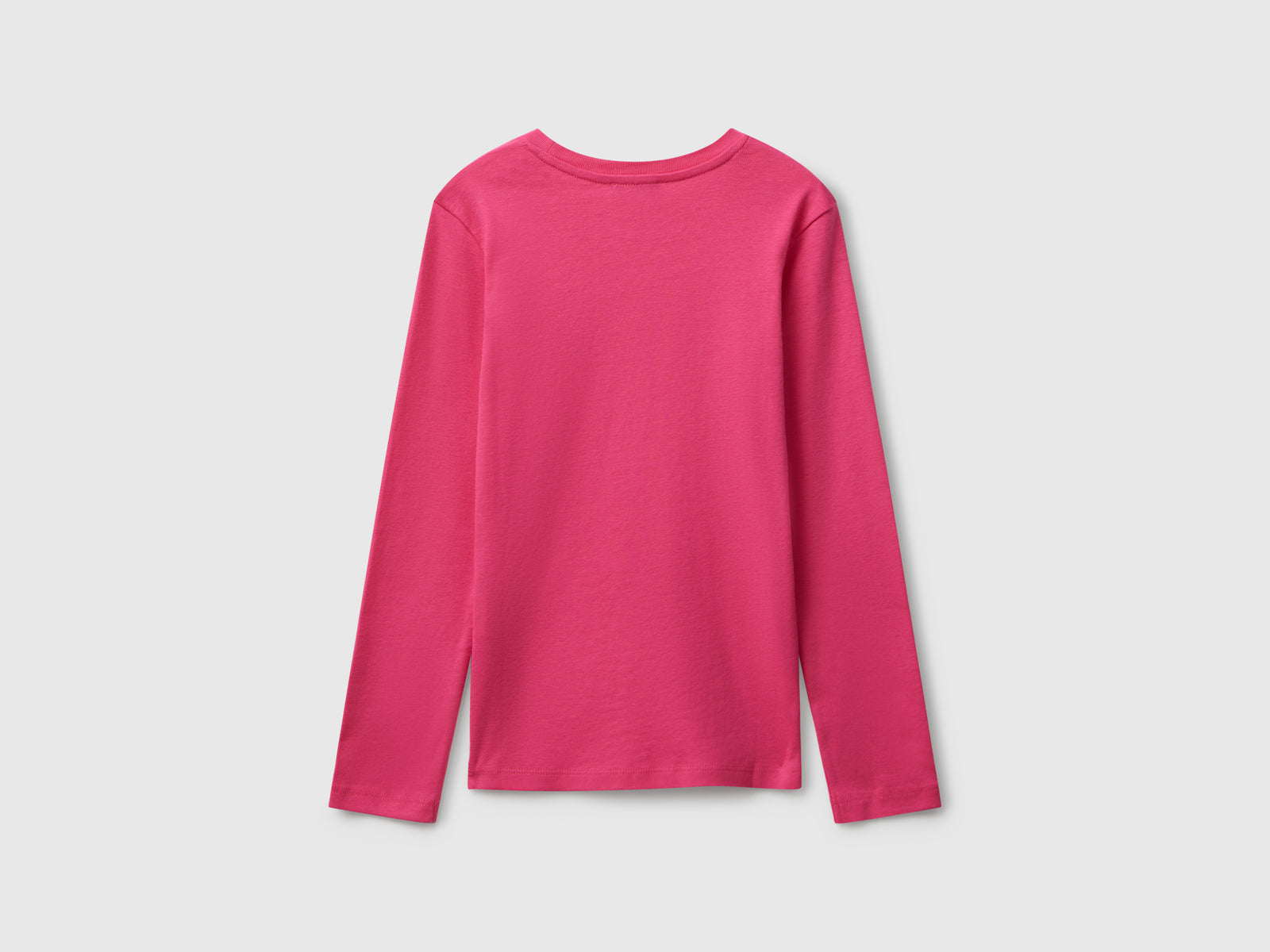 Maglietta con stampa glitter da bambina fucsia 2 | Benetton Outlet