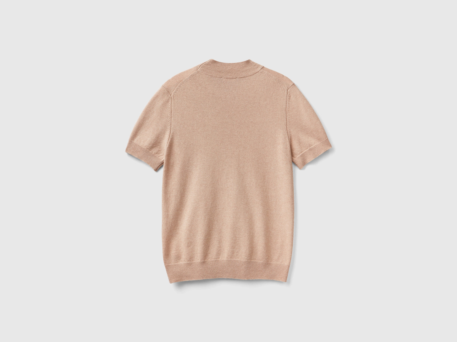 Maglia a manica corta in misto cashmere da donna beige 2 | Benetton Outlet