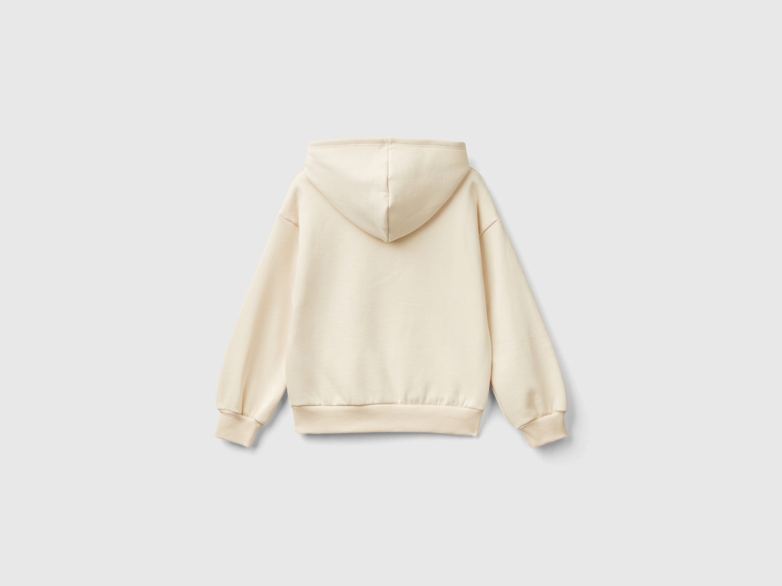 Felpa con borchiette da bambina bianco panna 2 | Benetton Outlet