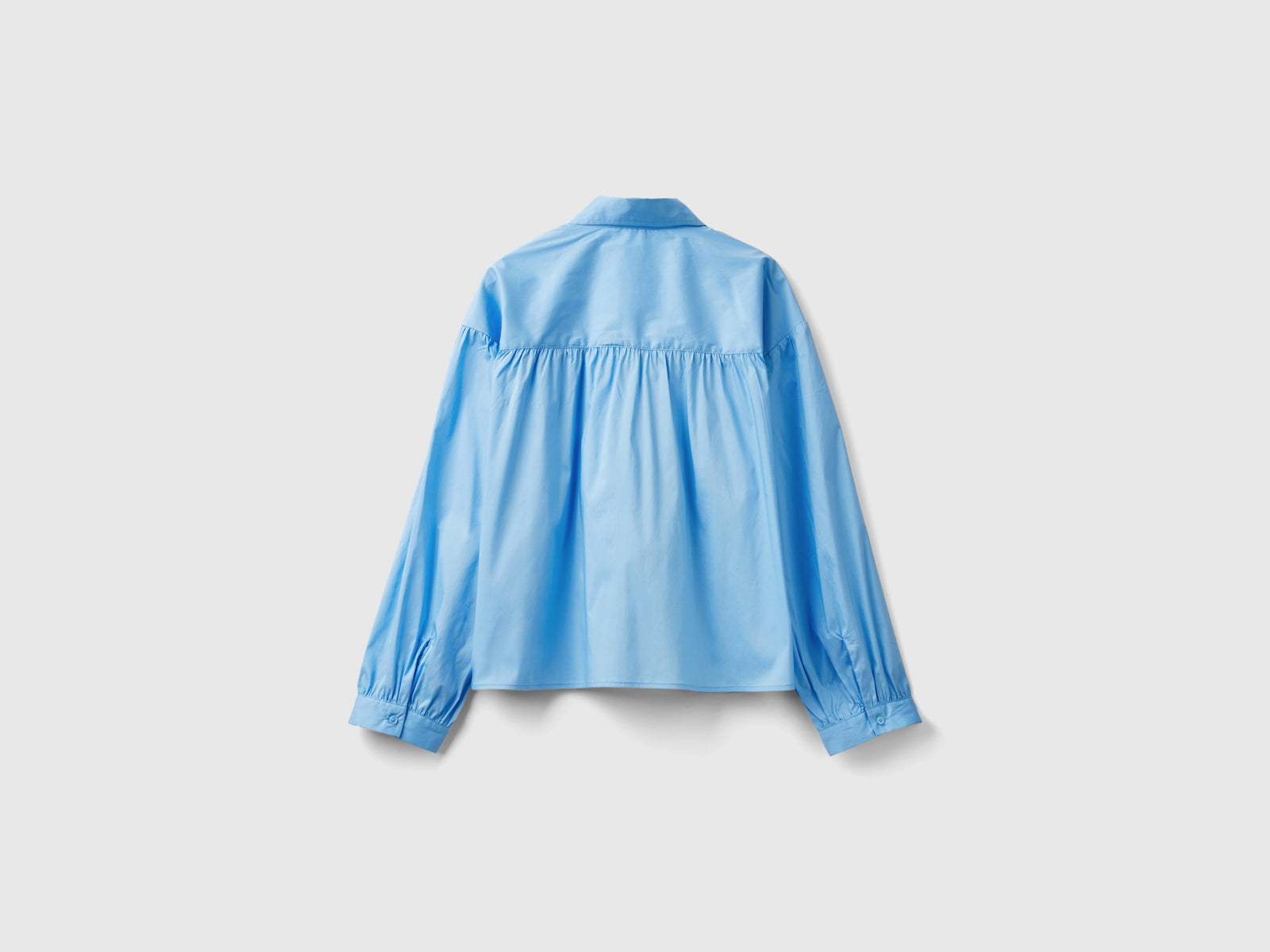 Camicia boxy fit manica a palloncino da donna azzurro 2 | Benetton Outlet