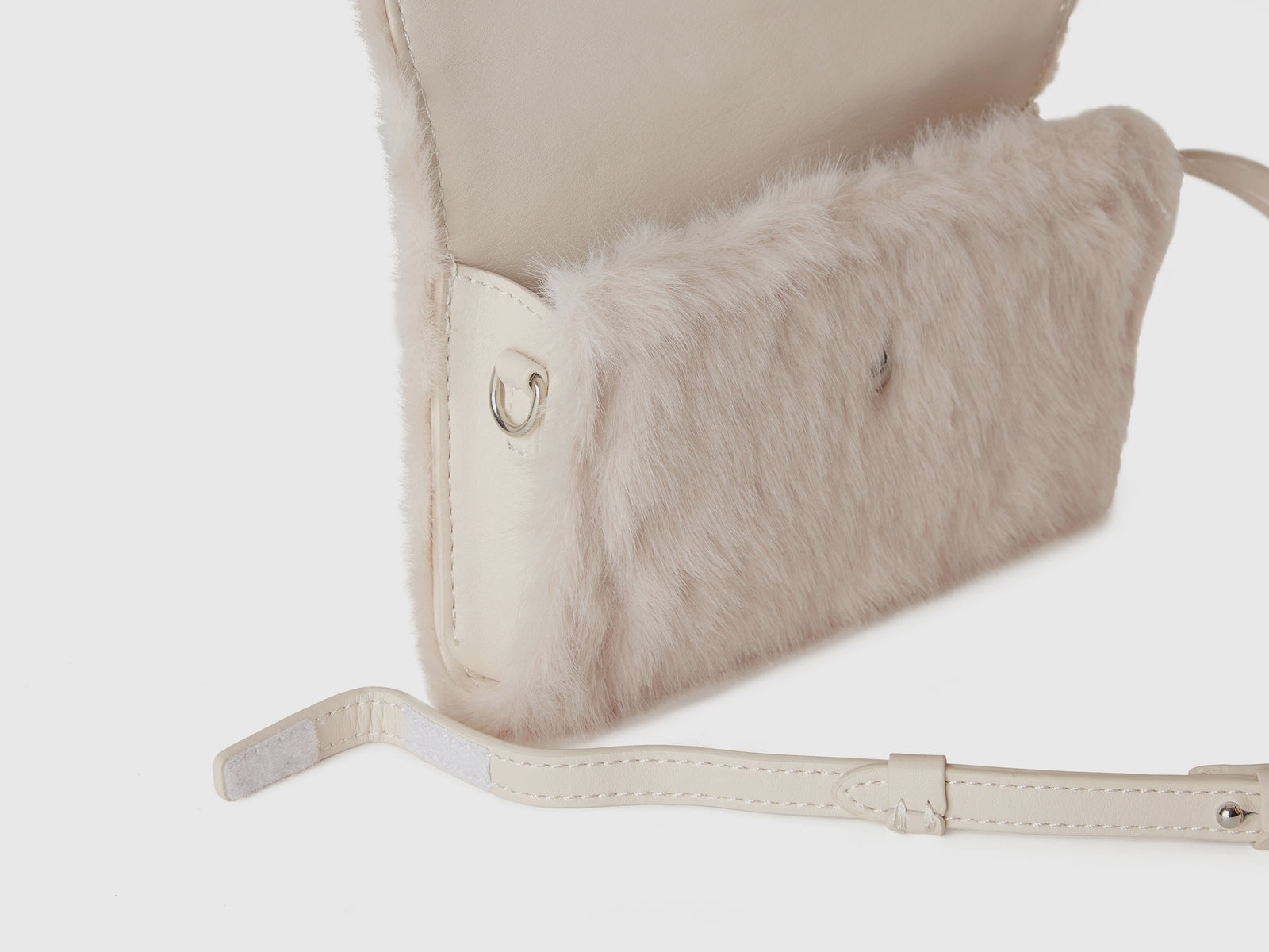 Borsa in pelliccetta sintetica da bambina bianco panna 3 | Benetton Outlet