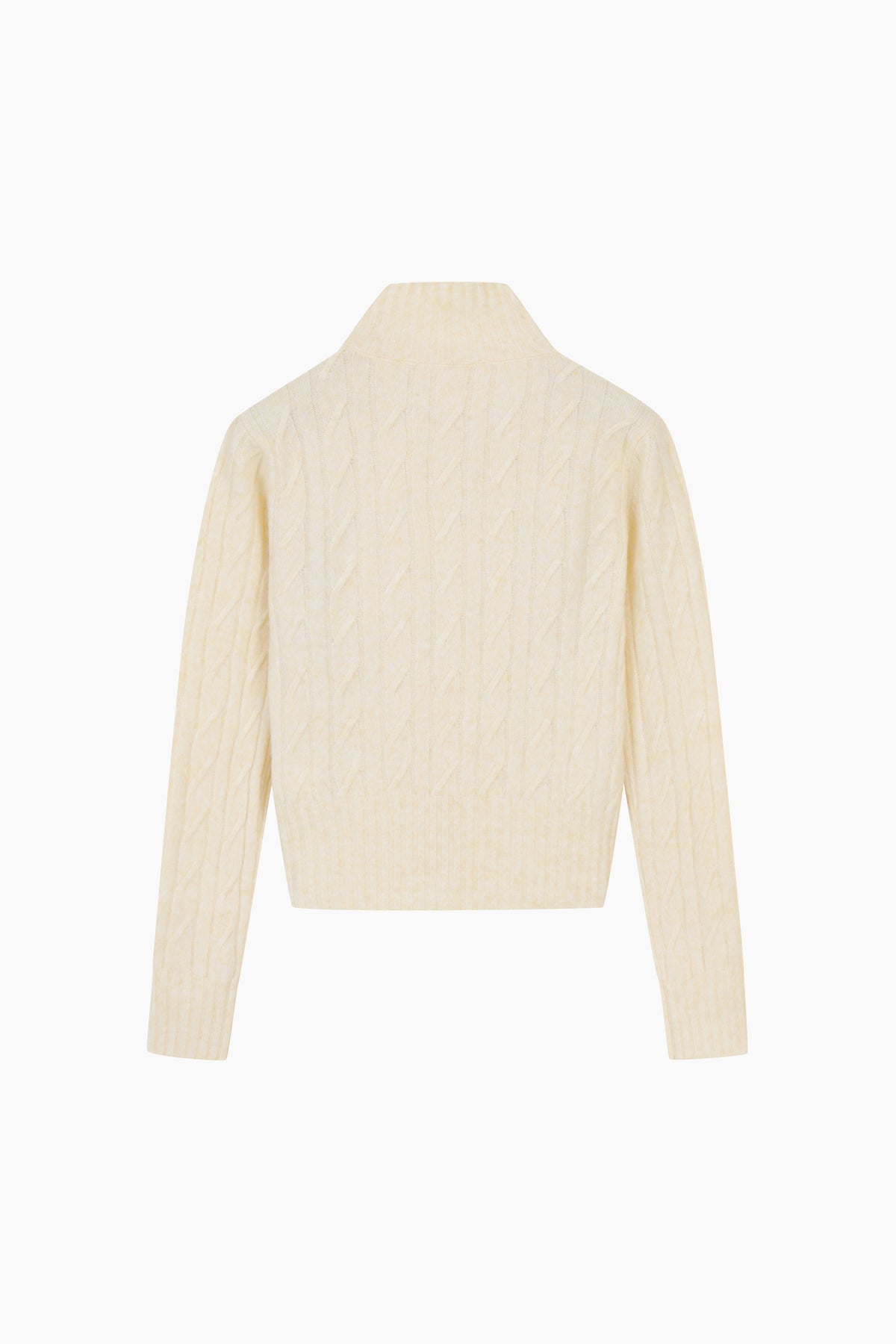 Maglia con trecce a collo alto
