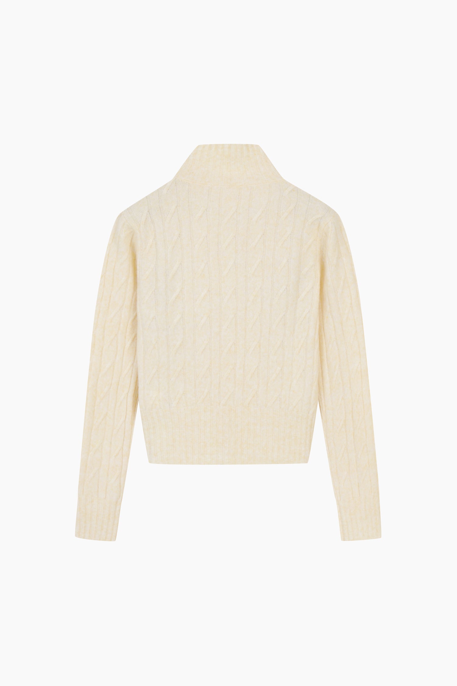 Maglia con trecce a collo alto da donna vaniglia 2 | Sisley Outlet
