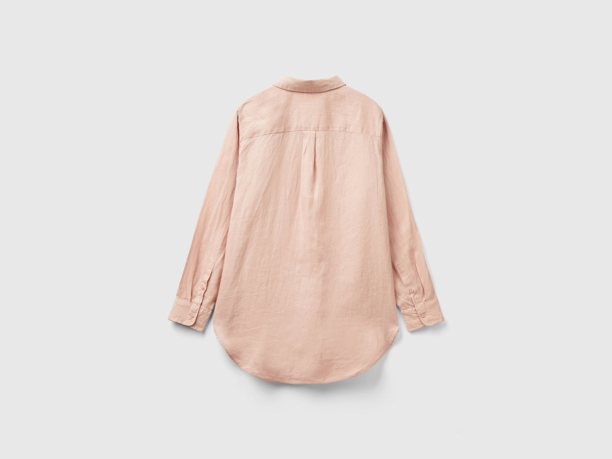 Camicia lunga in puro lino