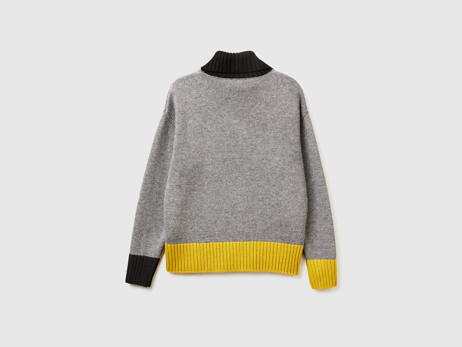Dolcevita color block da donna grigio scuro 2 | Benetton Outlet