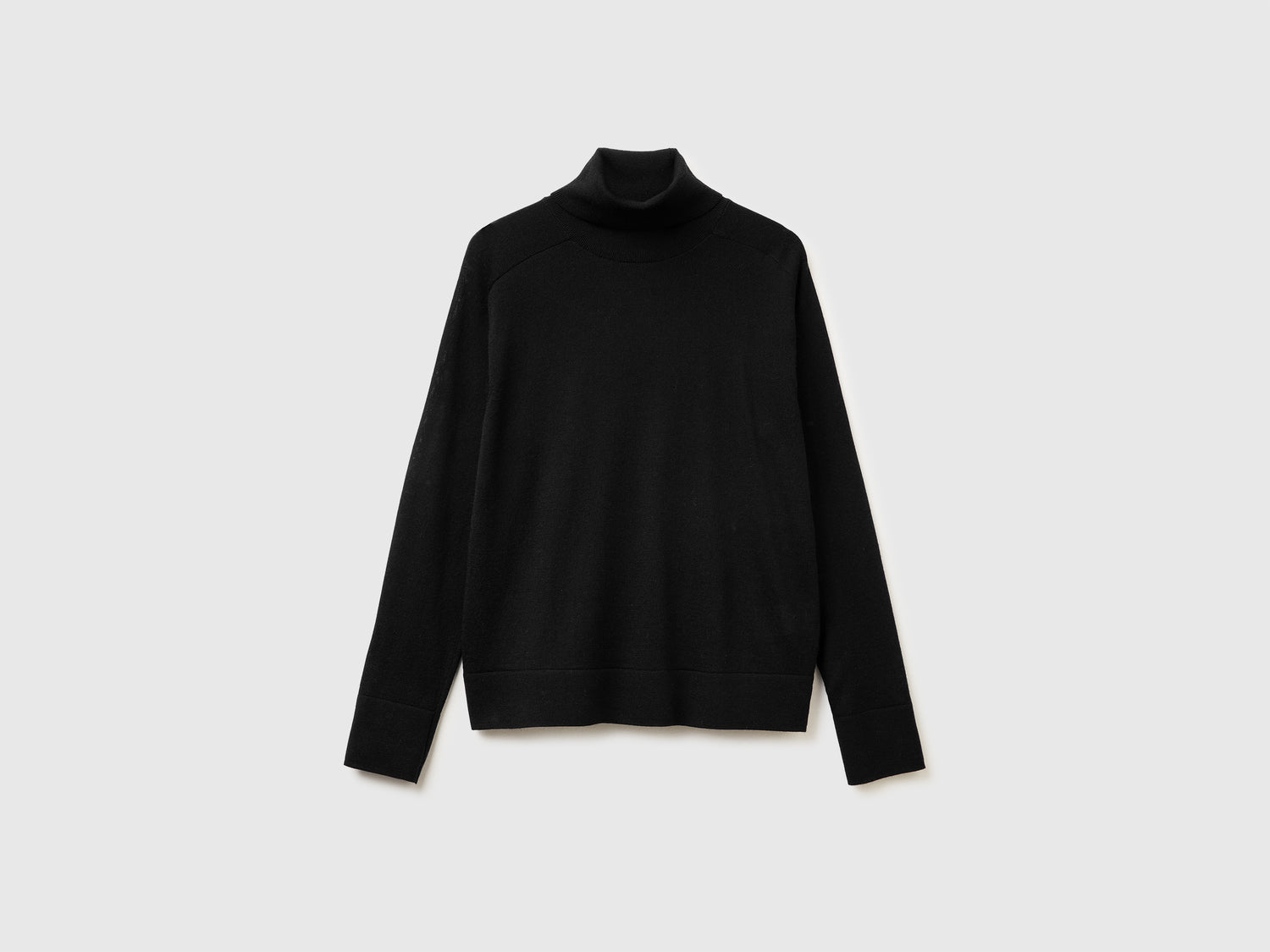 Dolcevita in pura lana Merino da donna nero | Benetton Outlet