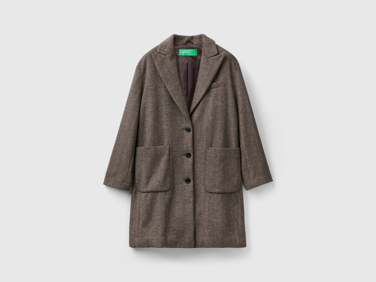 Cappotto corto in misto lana