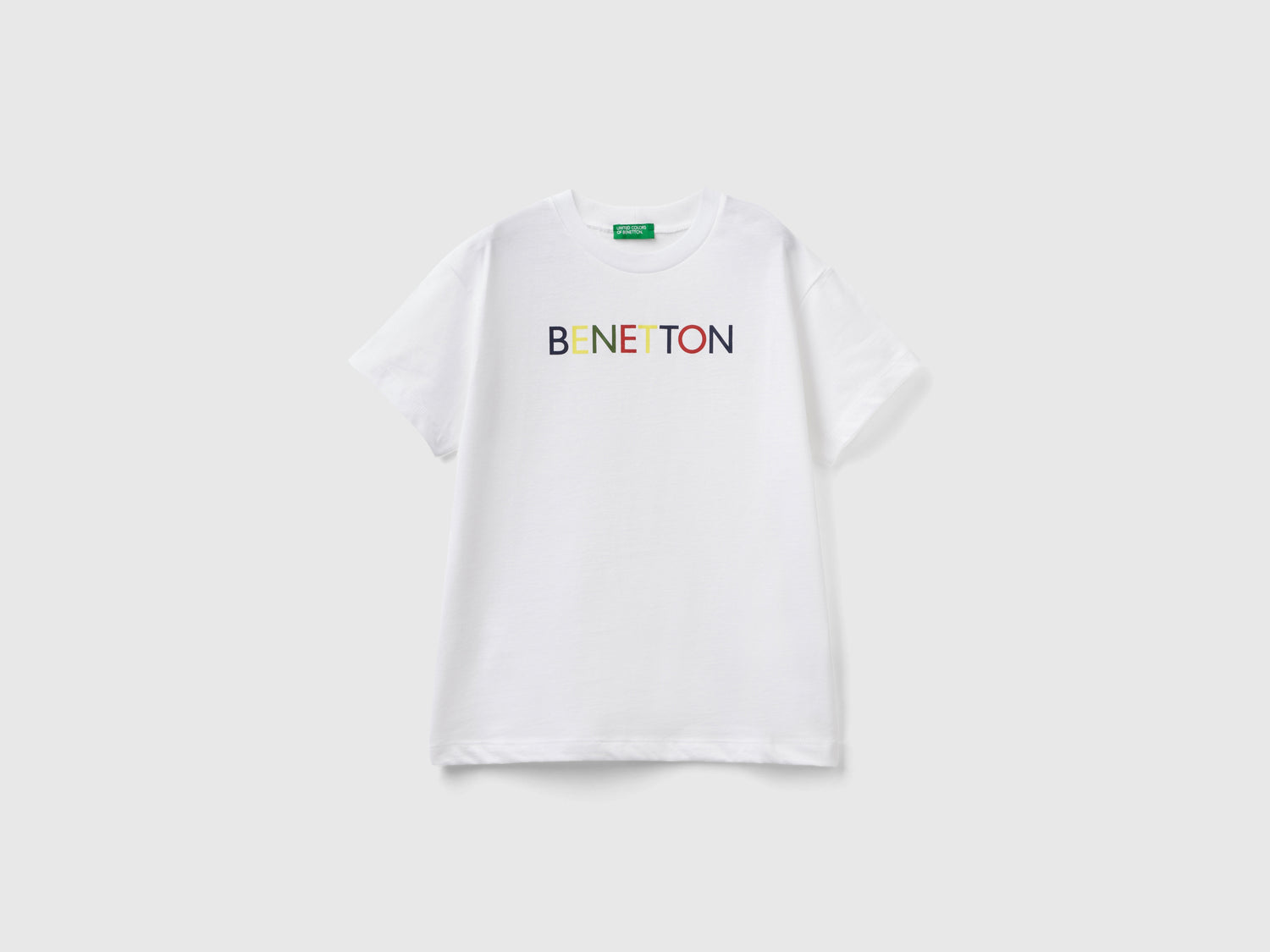 T-shirt 100% cotone bio da bambino bianco | Benetton Outlet