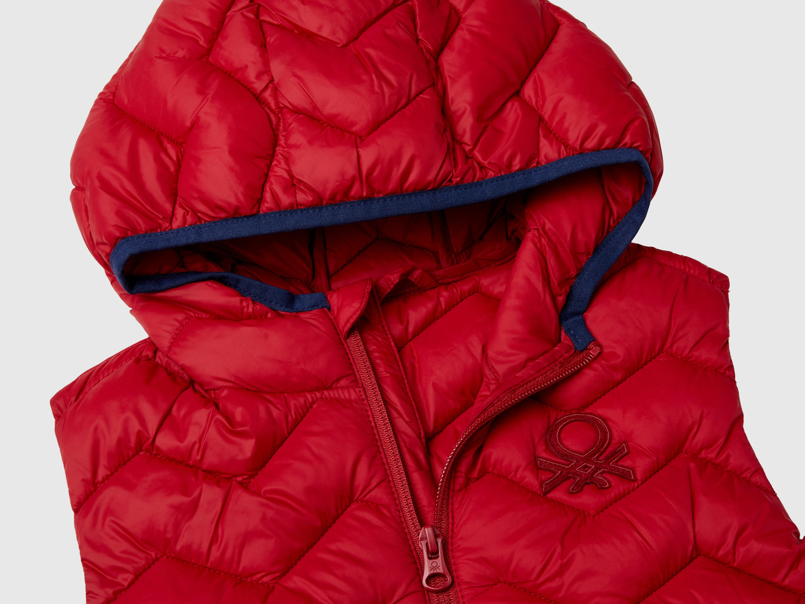 Padded vest with hood da bimbo rosso 3 | Benetton Outlet