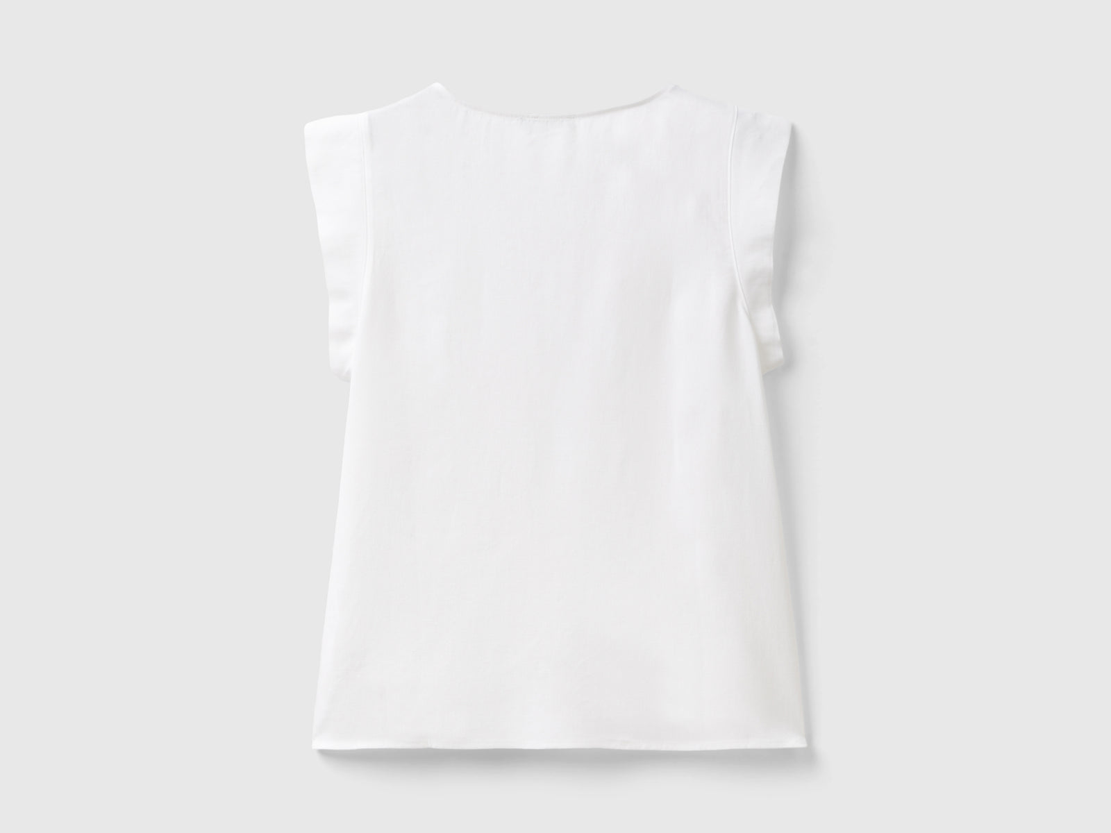 Blusa con scollo a V da donna bianco 2 | Benetton Outlet