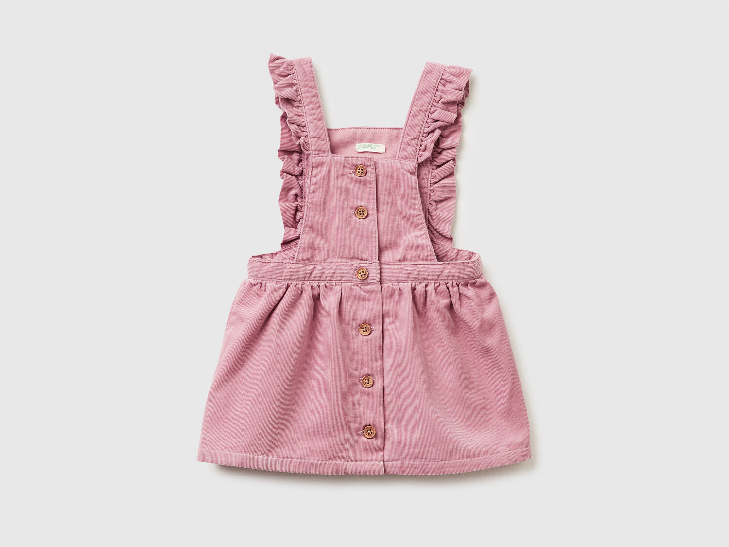 Gonna salopette in velluto da neonato malva | Benetton Outlet