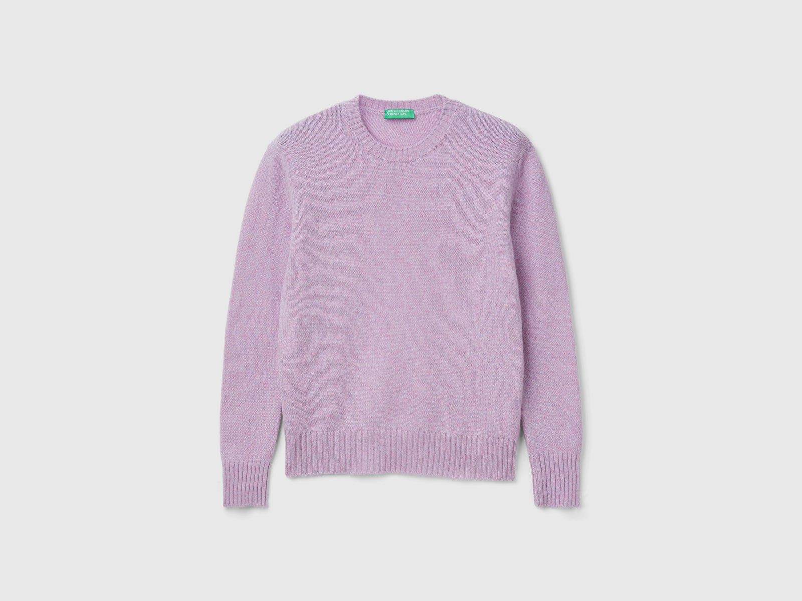 Maglia in pura lana Shetland da donna lilla | Benetton Outlet