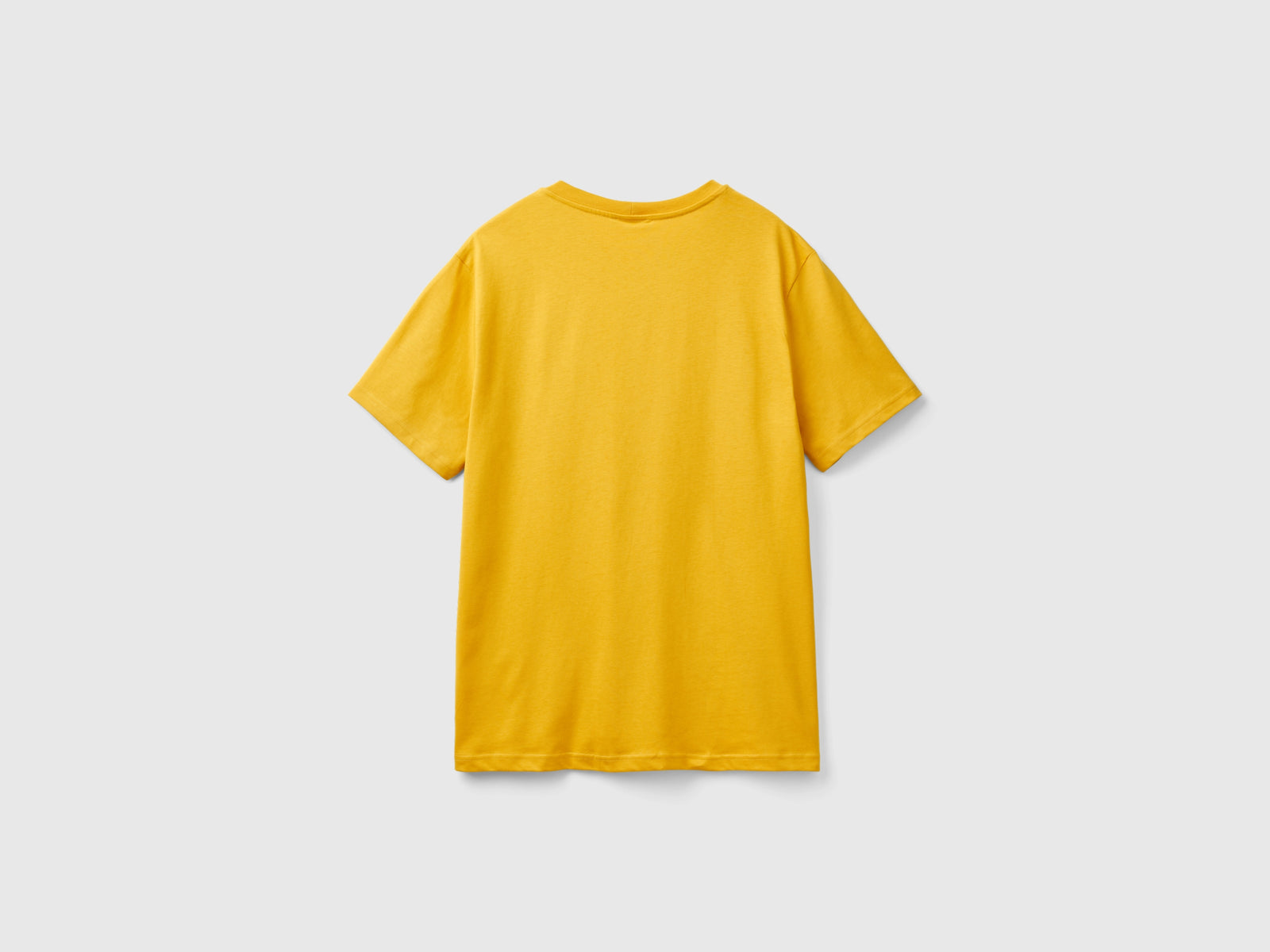 T-shirt basica 100% cotone bio da uomo senape 2 | Benetton Outlet