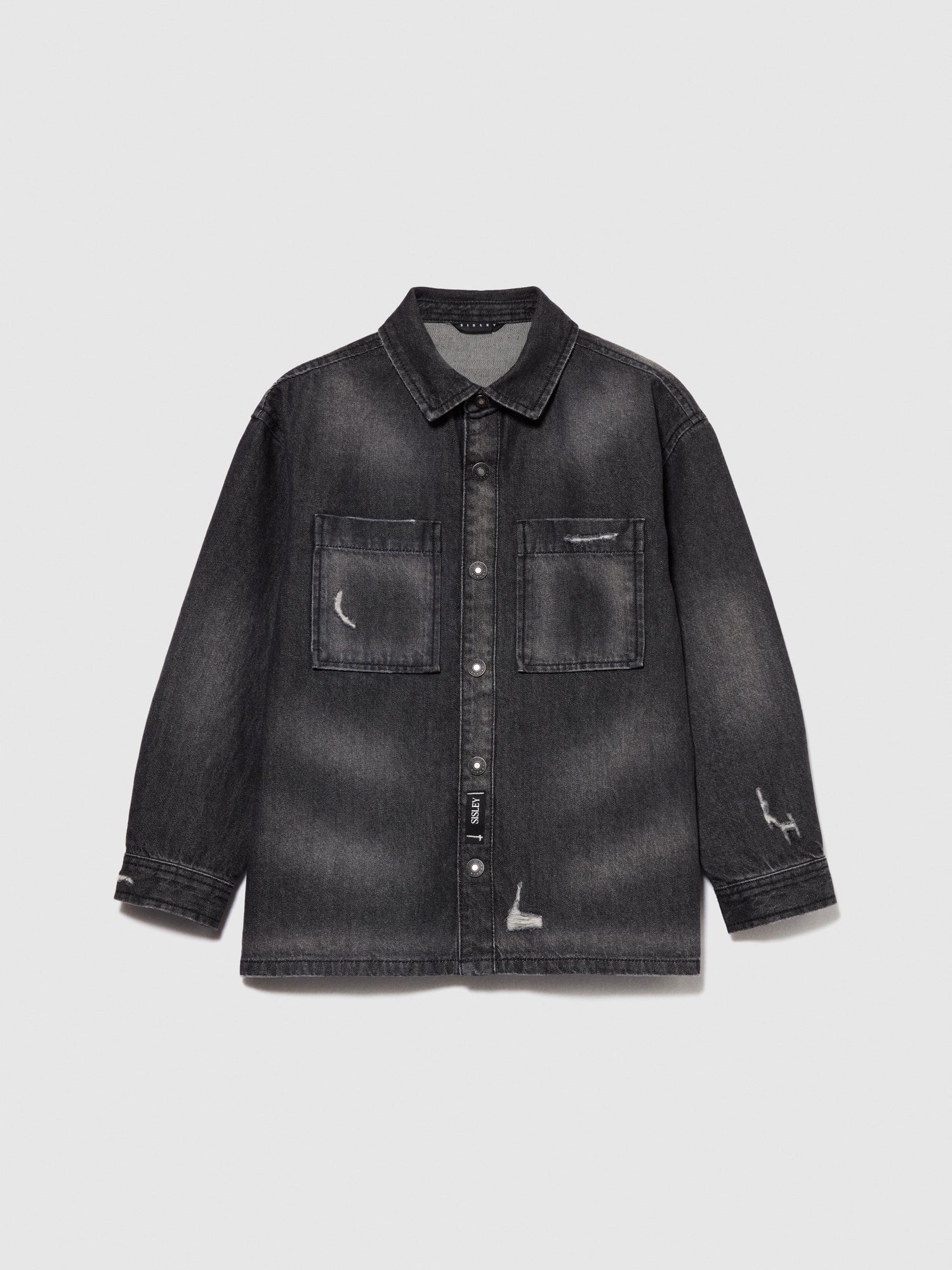 Camicia di jeans over da bambino nero | Sisley young Outlet