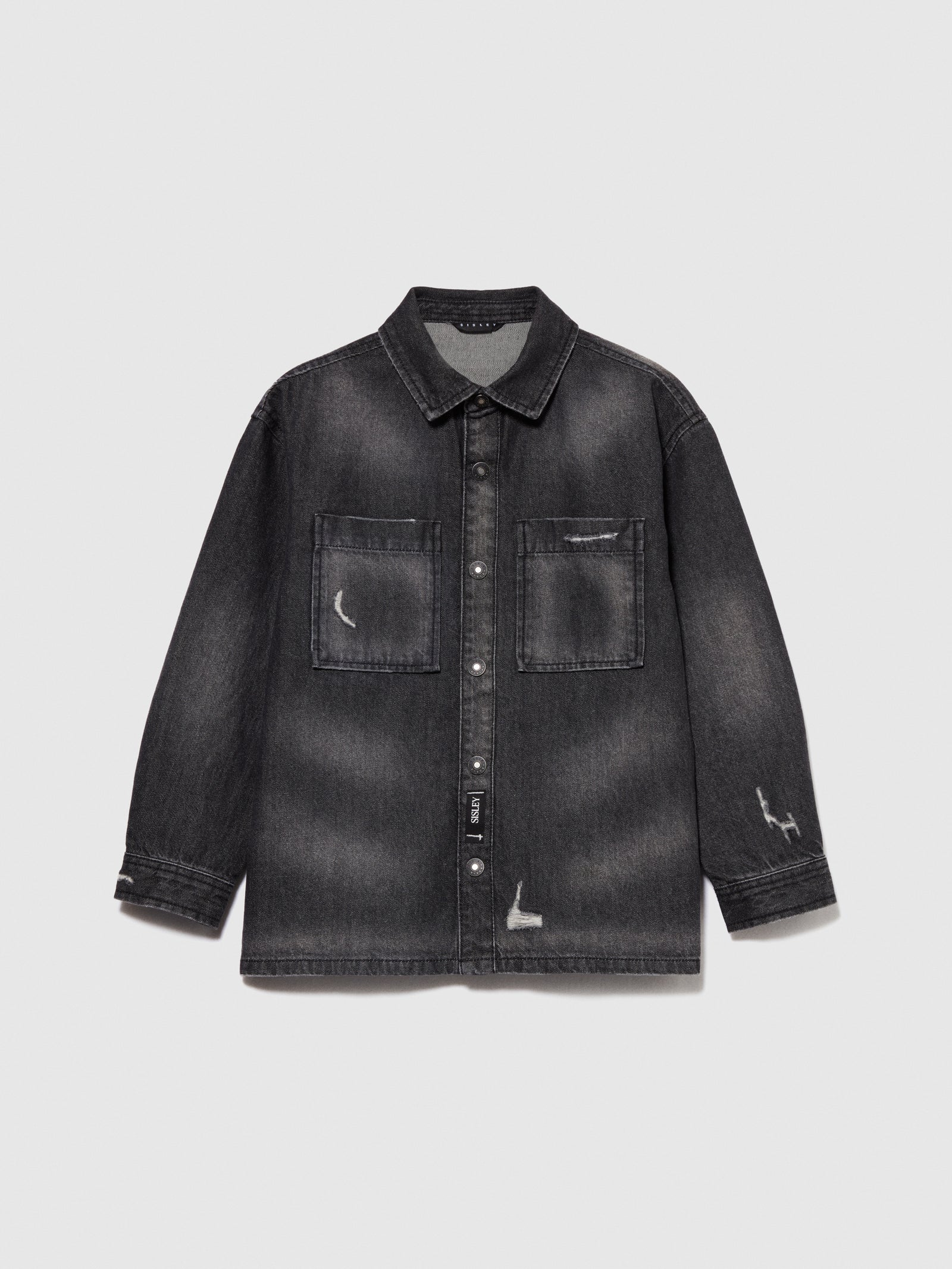 Camicia di jeans over da bambino nero | Sisley young Outlet
