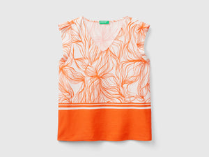 Blusa fantasia in misto viscosa sostenibile