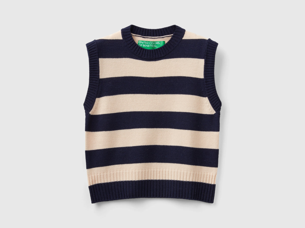 Gilet a righe bicolor