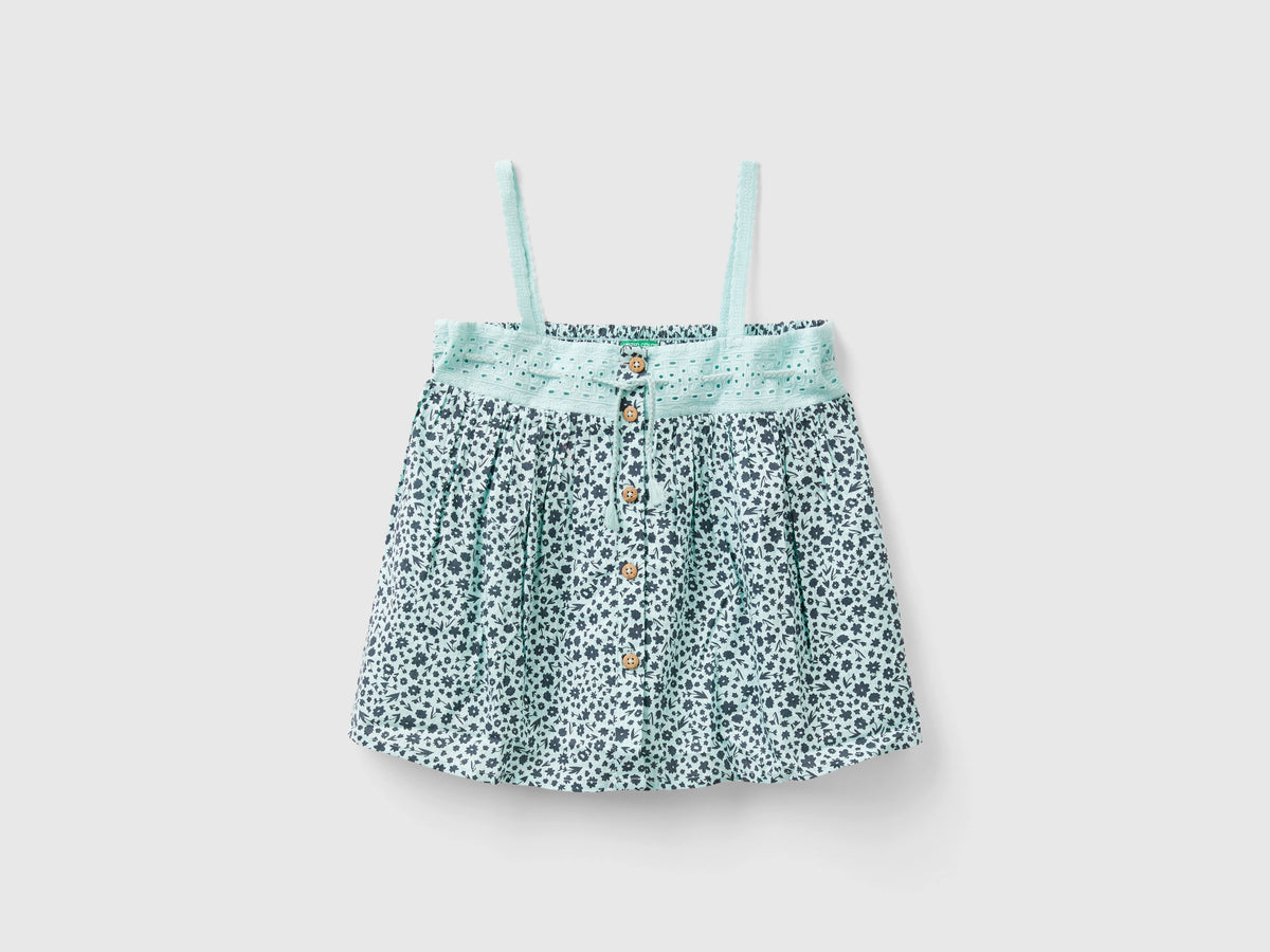 Blouse with flower print