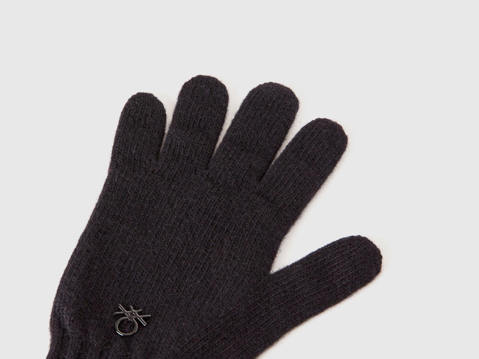 Guanti in misto lana da bambino nero 2 | Benetton Outlet
