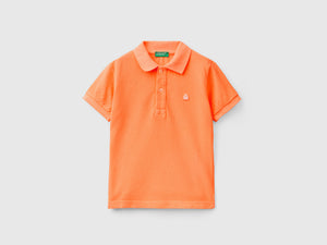 Polo fluo in cotone biologico