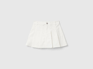 Pleated velvet mini skirt