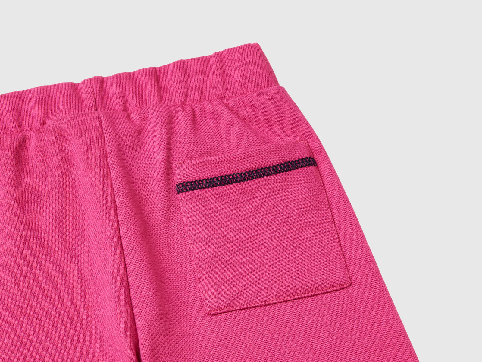 Tuta in felpa 100% cotone da bimbo fucsia 3 | Benetton Outlet
