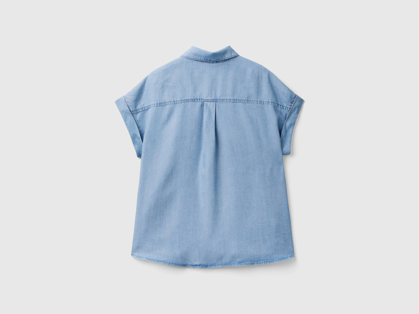 Blusa in viscosa da donna azzurro 2 | Benetton Outlet