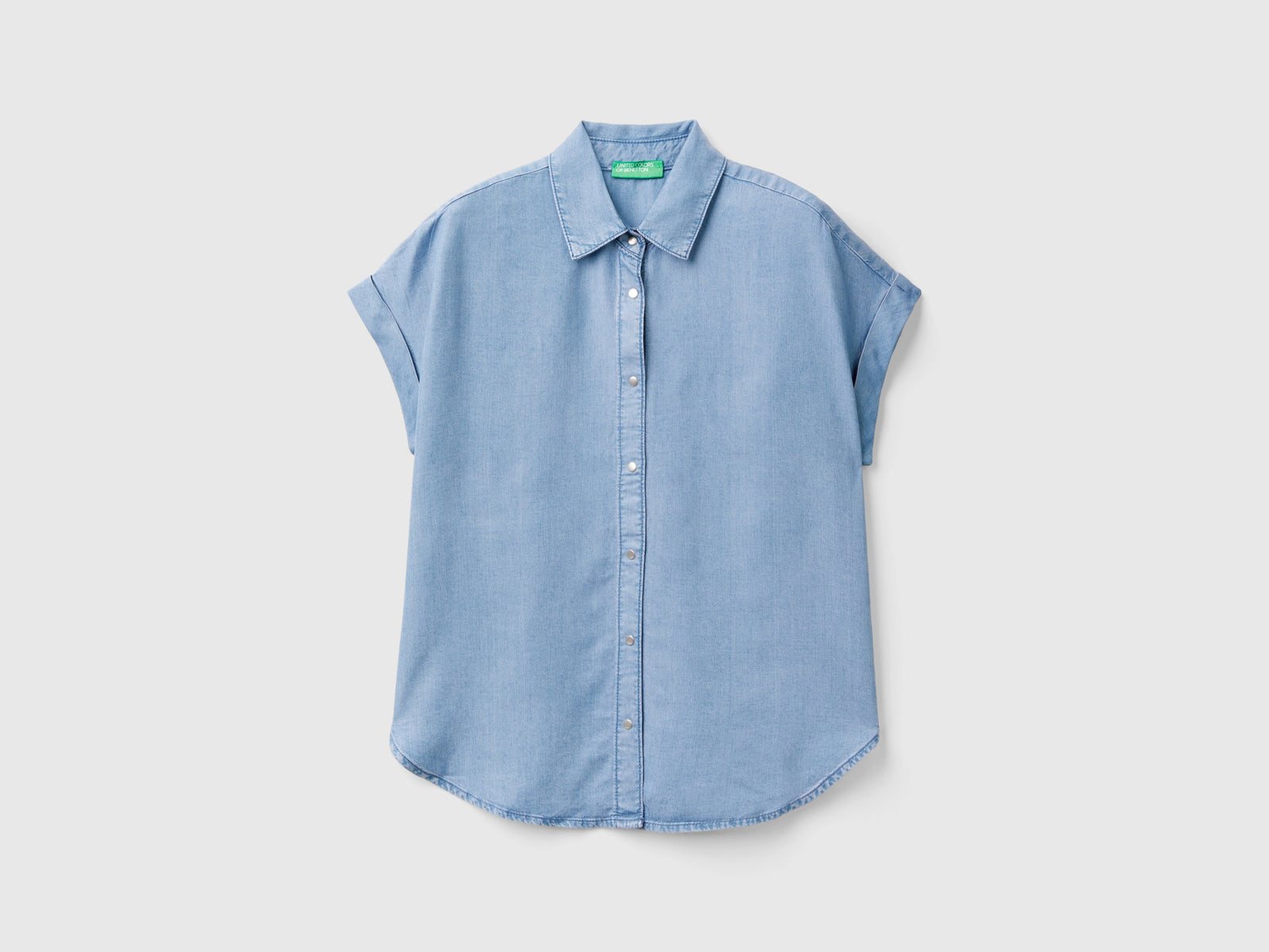 Blusa in viscosa da donna azzurro | Benetton Outlet