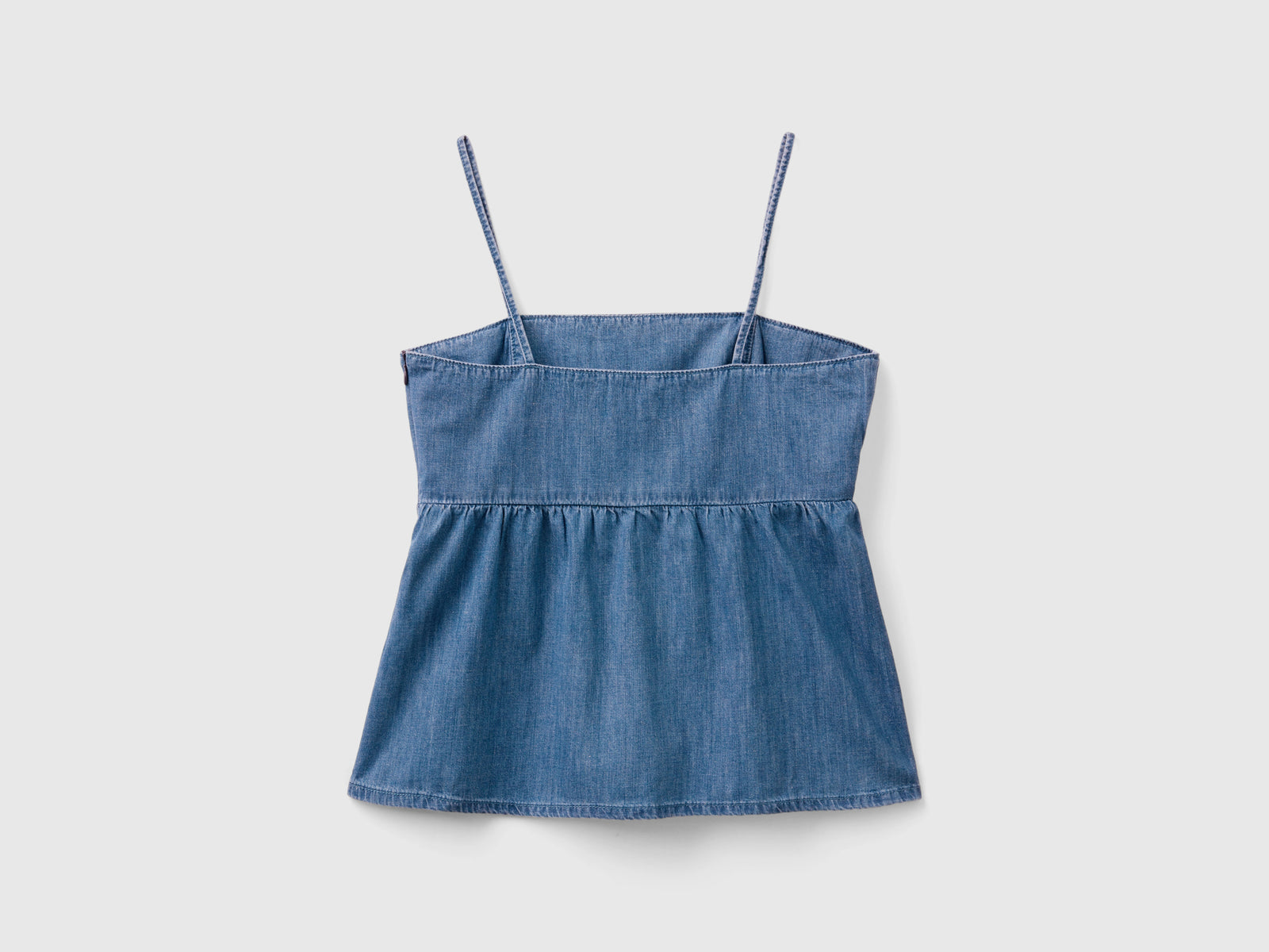 Top in denim con spalline da donna blu 2 | Benetton Outlet