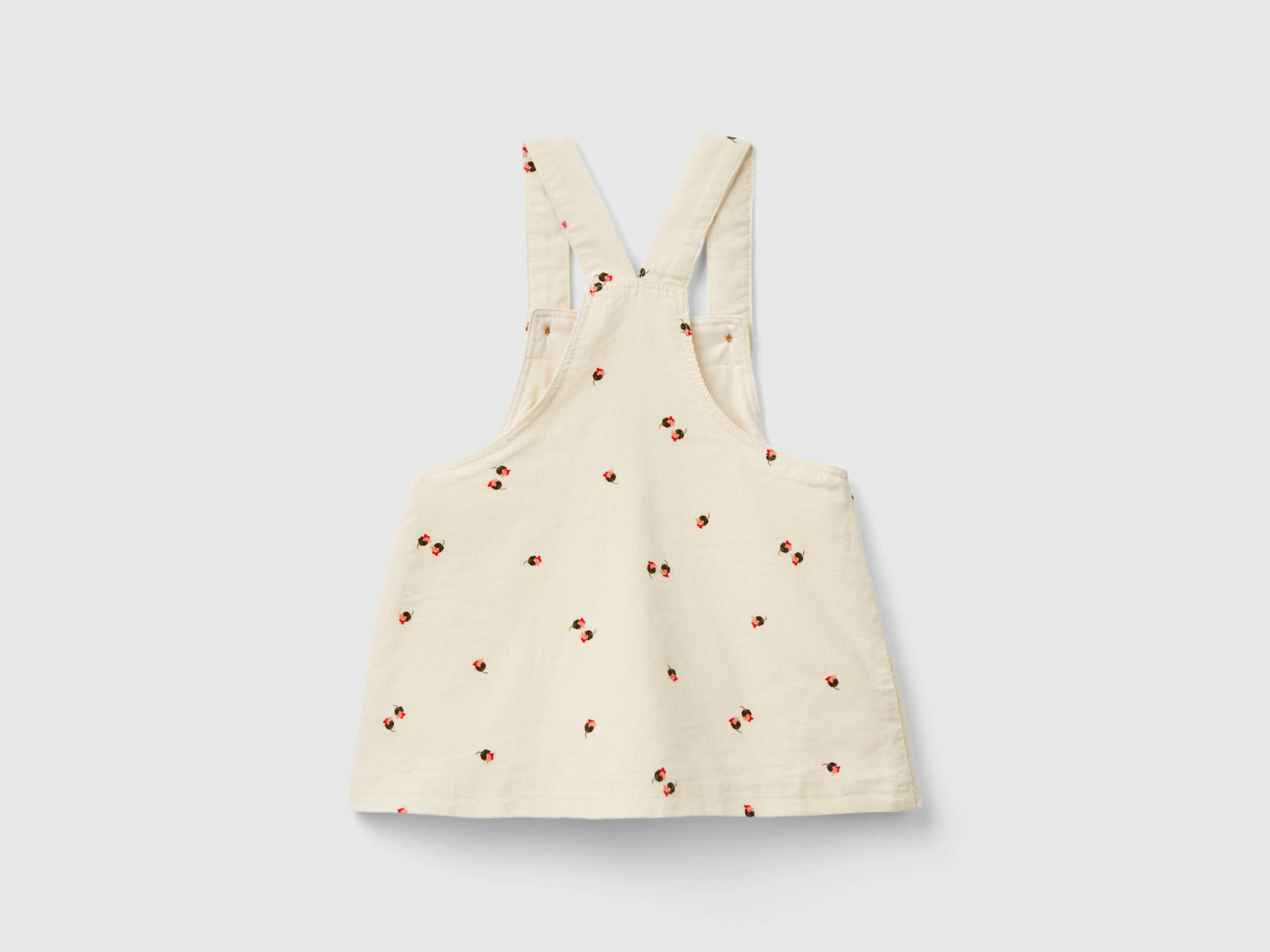 Gonna salopette in velluto da neonato bianco panna 2 | Benetton Outlet