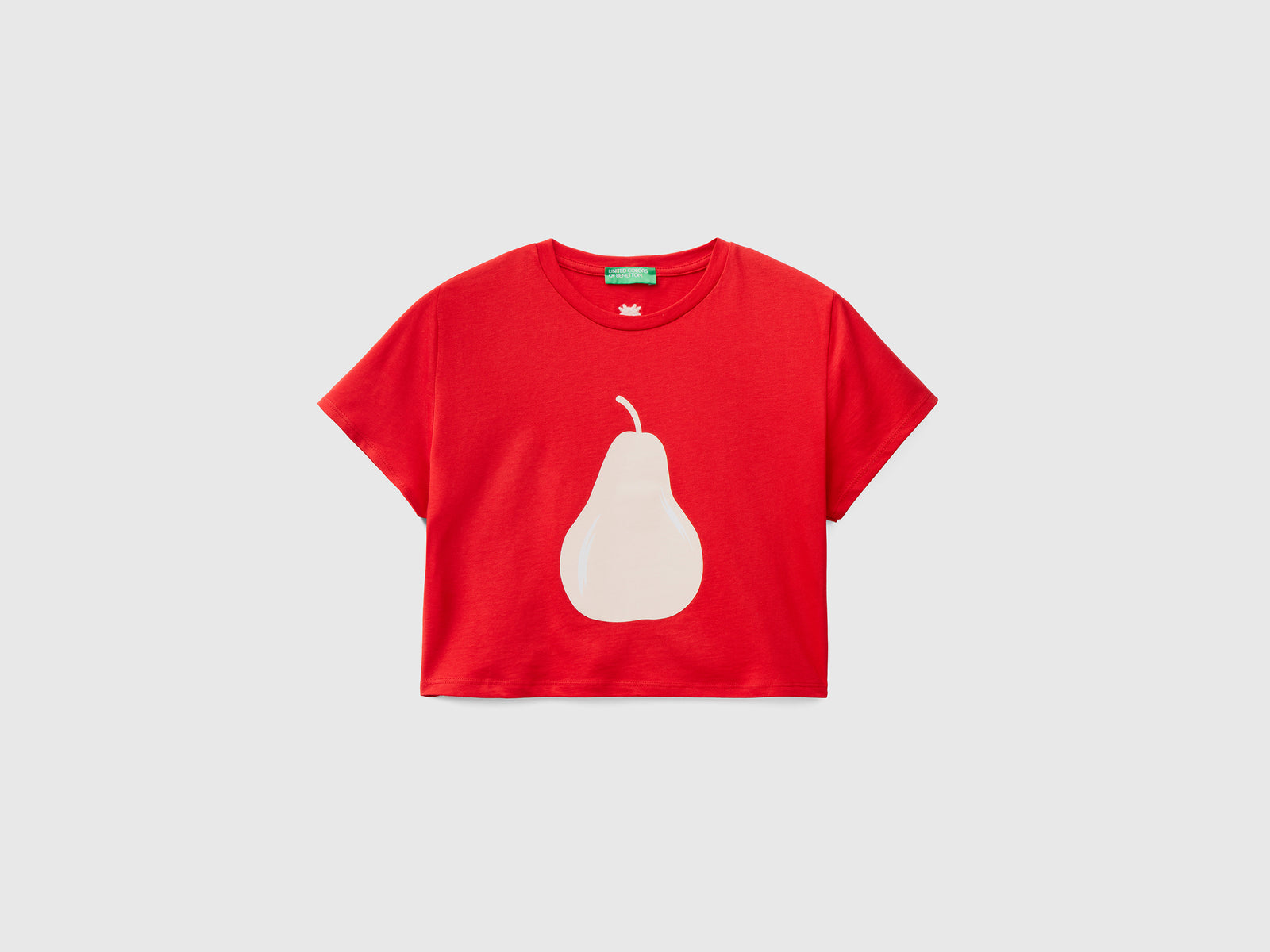 T-shirt con stampa frutta da donna rosso | Benetton Outlet