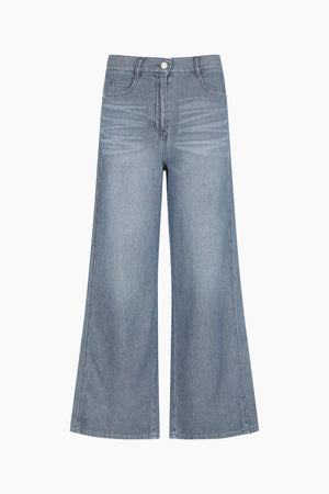 Jeans chiaro a palazzo