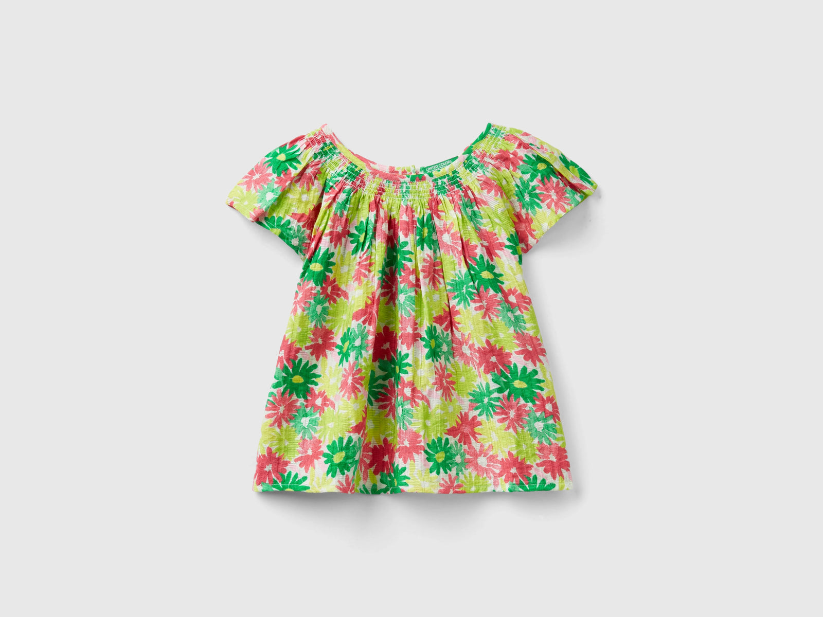 Camicetta con stampa floreale da bimba multi-color | Benetton Outlet
