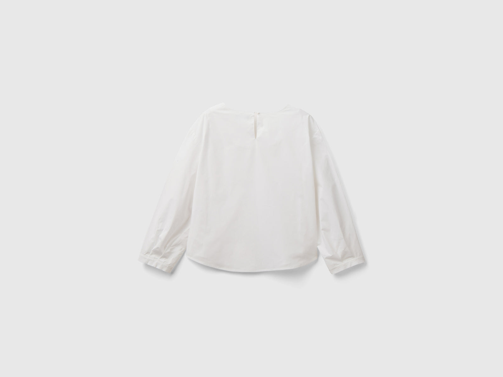 Blusa in cotone leggero da donna bianco 2 | Benetton Outlet