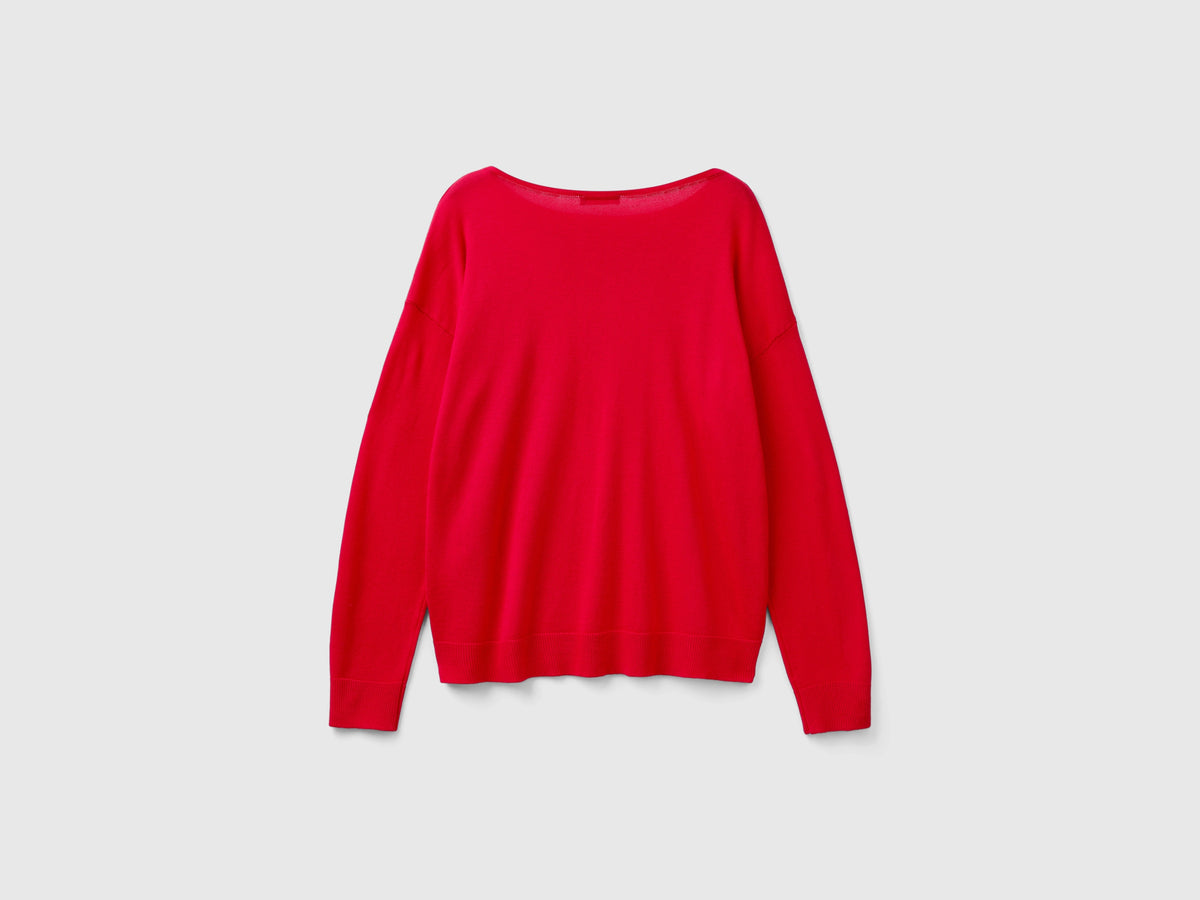 Maglia con scollo a barchetta