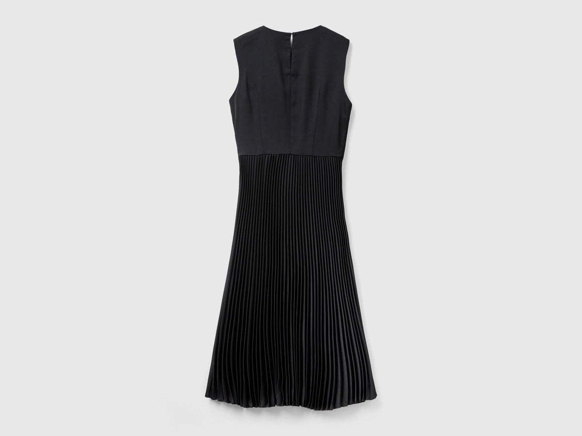 Vestito midi con gonna plissé