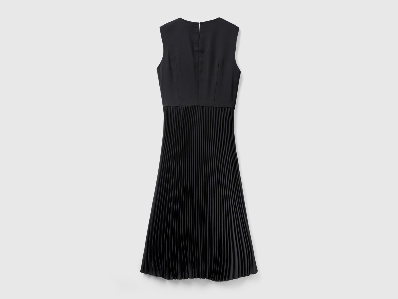 Vestito midi con gonna plissé da donna nero 2 | Benetton Outlet
