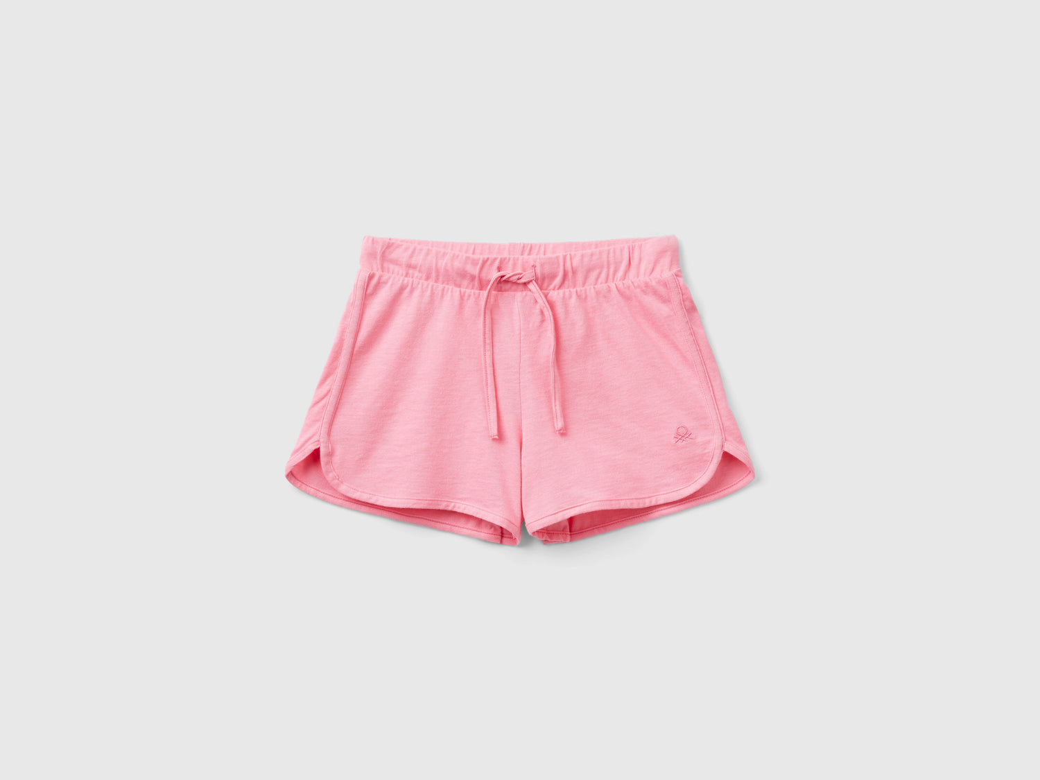 Shorts stile runner in cotone bio da bambina rosa | Benetton Outlet