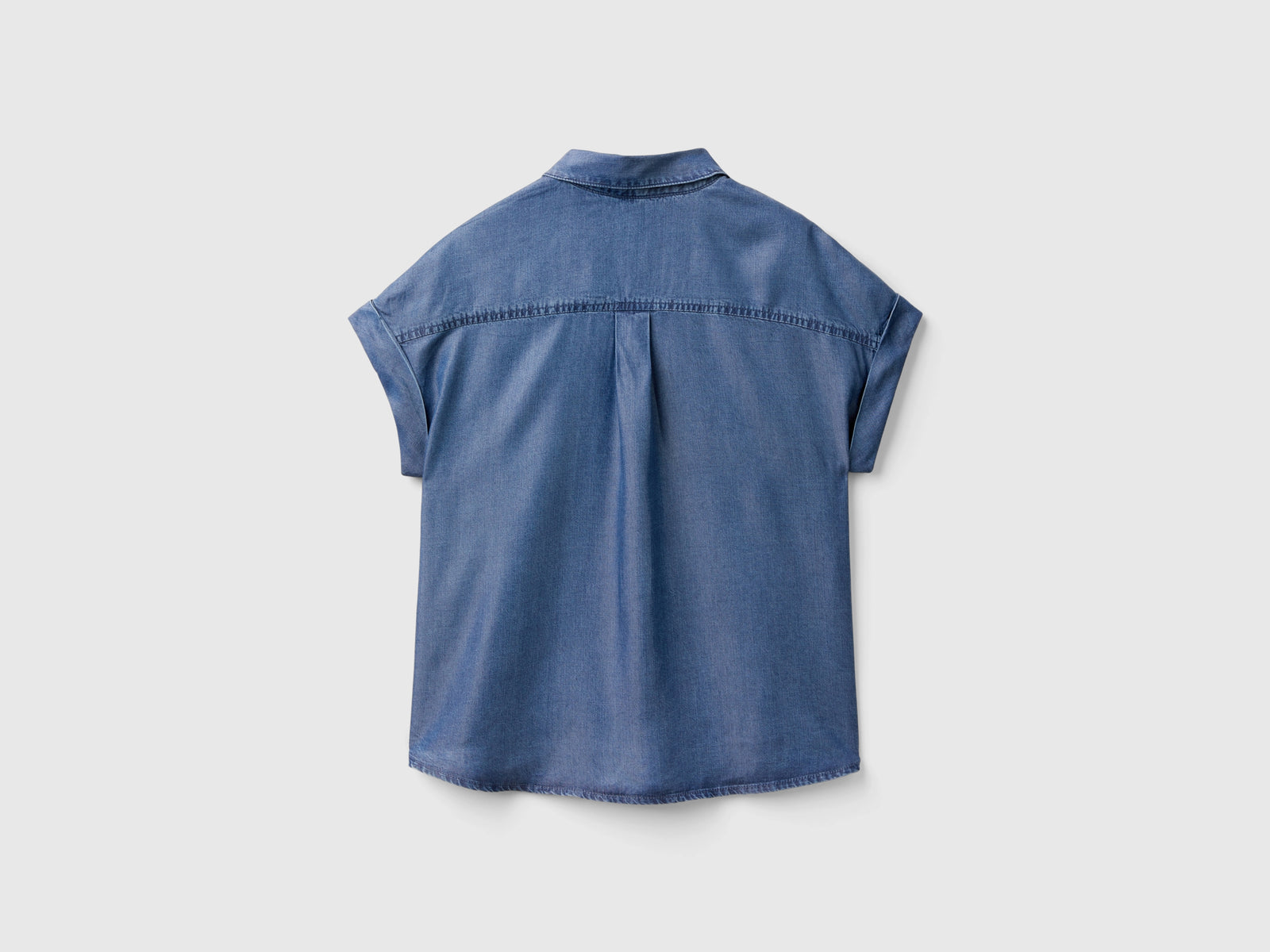Blusa in viscosa da donna blu 2 | Benetton Outlet